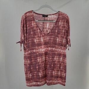 Lane Bryant Pink Tie-Dye Top
